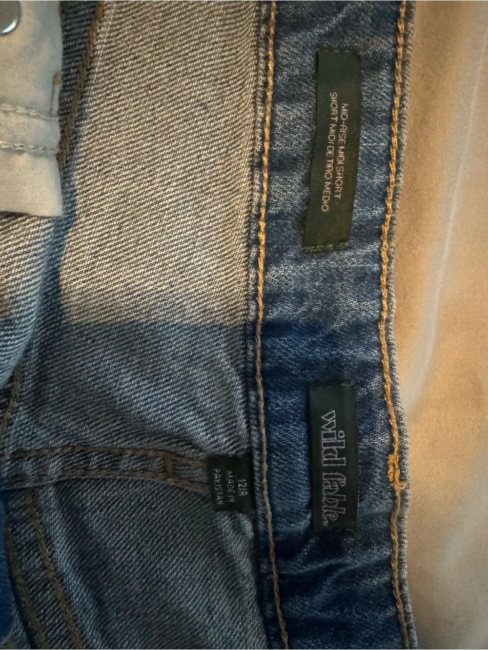 wild fable denim shorts in faded blue